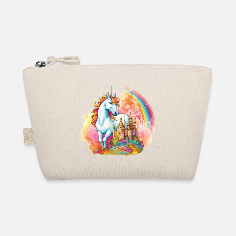 Unicorn Rainbow Castle Colorful Magic Fantasy Organic Pouch