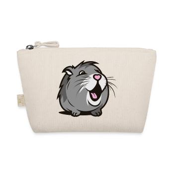 Cheerful Guinea pig / Hamster – Heart - Organic Pouch - nature - Front