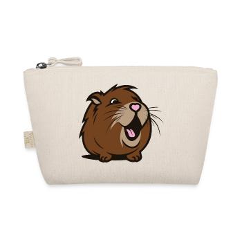 Cheerful Guinea Pig / Hamster - Heart - Organic Pouch - nature - Front