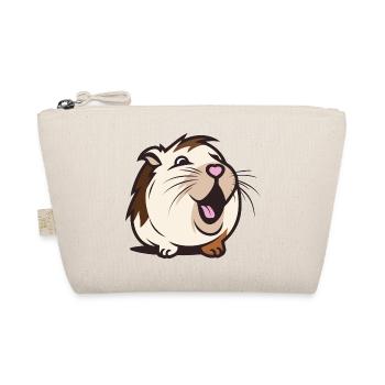Cheerful Guinea Pig / Hamster – Heart Nose - Organic Pouch - nature - Front