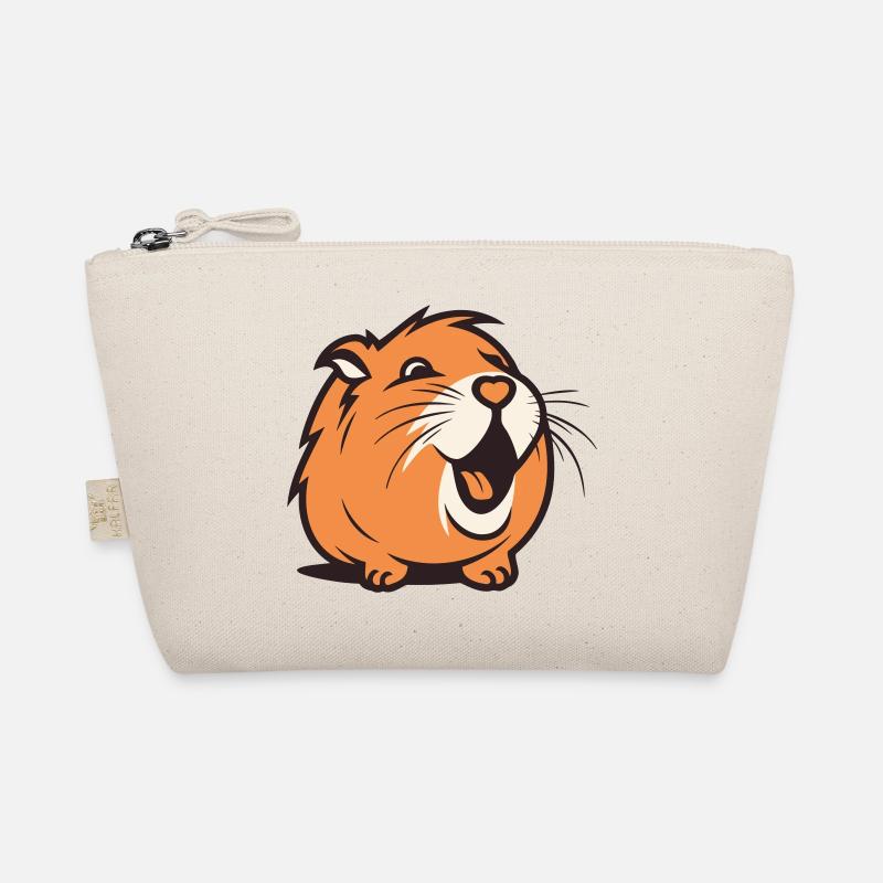 Cheerful Capybara / Guinea Pig / Hamster – Heart Organic Pouch
