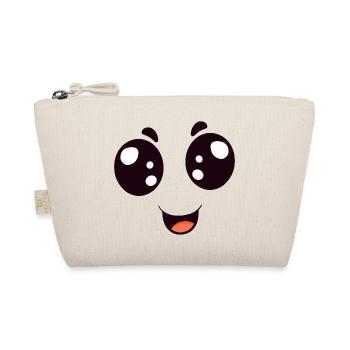 Des yeux, une bouche qui rit et qui a l’air mignon Halloween - Trousse biologique - nature - Devant