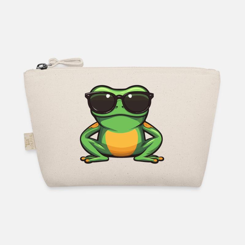 Frosch mit Sonnenbrille Bio-Täschchen