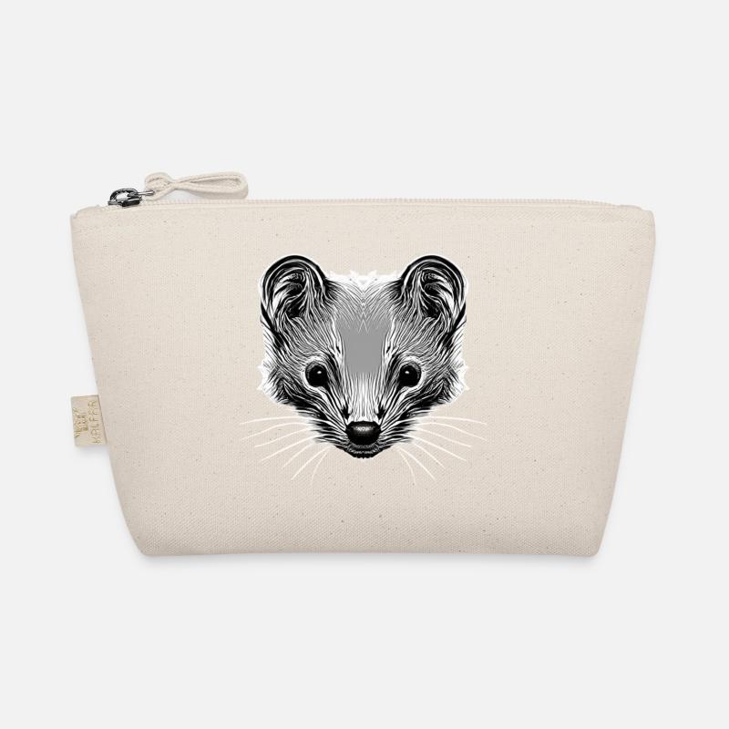 STYLIZED MARTEN HEAD Organic Pouch