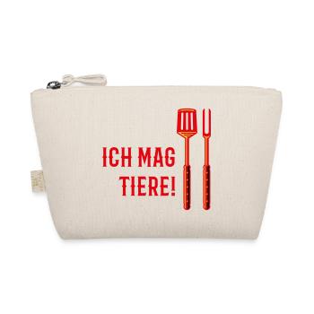 Ich Mag Tiere! (Grillbesteck / 3C) - Bio-Täschchen - Natur - Vorne