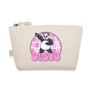 Panda Bär Tanzen Disco Party 70er Jahre Discokugel - Bio-Täschchen - Natur - Vorne