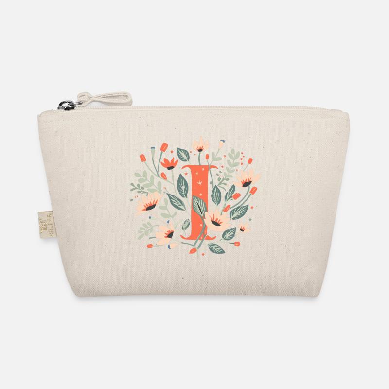 I typography floral Bio-Täschchen