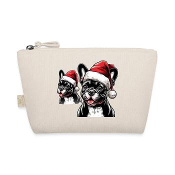 French Bulldog Santa Claus Gifts - Organic Pouch - nature - Front