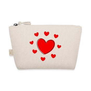 Saint-Valentin cœur rouge, st.valentin - Trousse biologique - nature - Devant