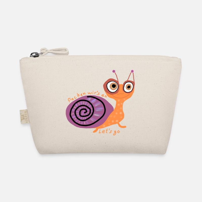 Schnecke mit Spruch Bio-Täschchen