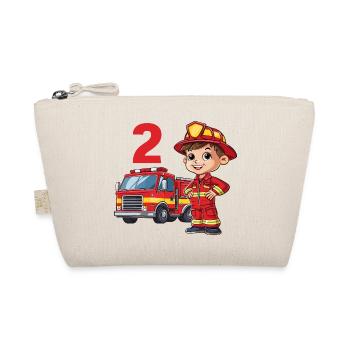 2 Anniversaire Camion de pompiers Pompier Pompiers - Trousse biologique - nature - Devant