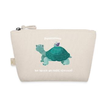 Snail rides on turtle - huuiii Trantüte - Organic Pouch - nature - Front