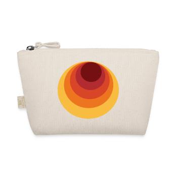 Retro Circle Polka Dot - Organic Pouch - nature - Front