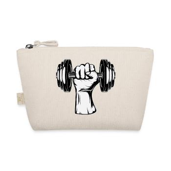 Dumbbell in hand - lifting weight for bodybuilders - Organic Pouch - nature - Front