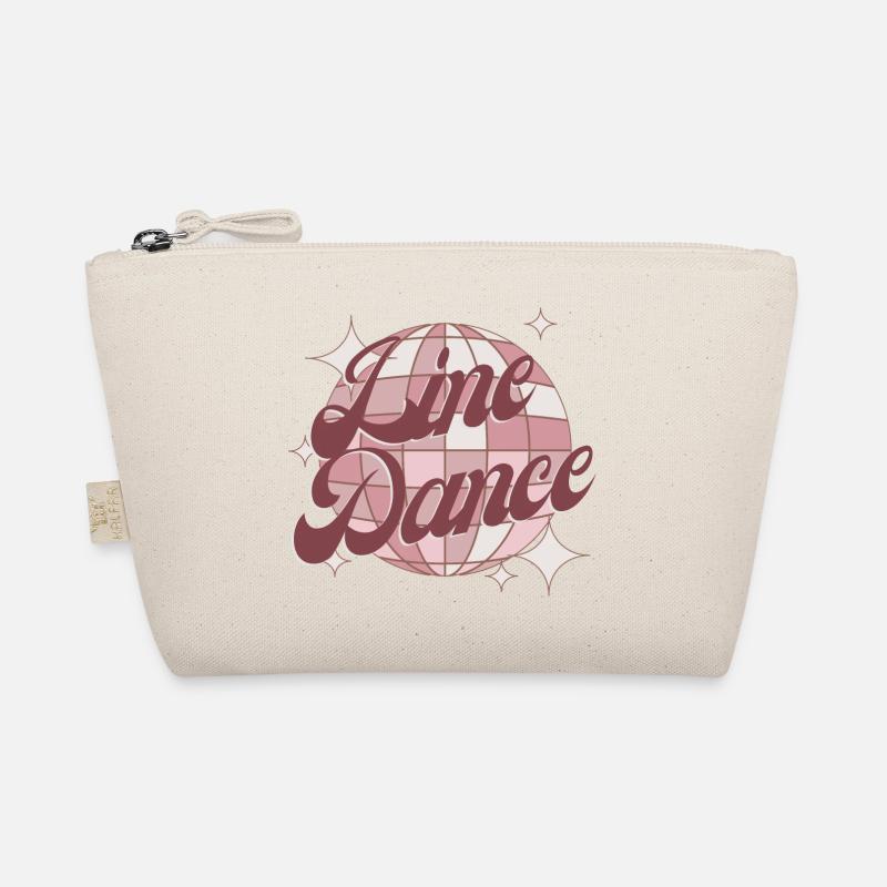 Line dance Retro Vintage Stil rosa Diskokugel Bio-Täschchen