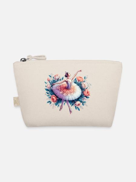 Ballet dancer with tutu - Organic Pouch - nature - Front