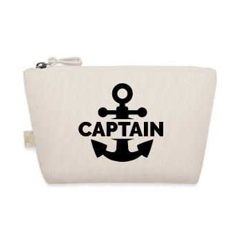 captain Anker Symbol Logo See Meer Schiff Boot - Bio-Täschchen - Natur - Vorne