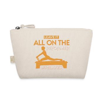 Leave It All On The Reformer Pilates Motif - Organic Pouch - nature - Front