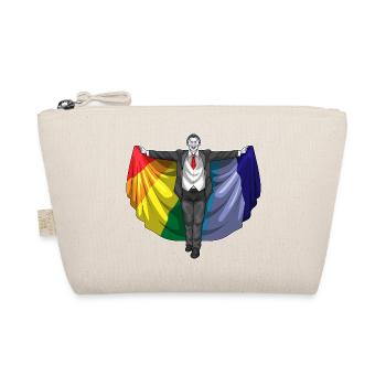 Vampir Halloween Regenbogen  - Bio-Täschchen - Natur - Vorne