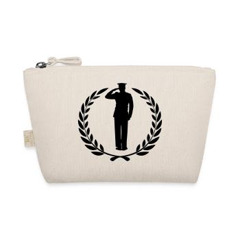 Respect salute in laurel wreath 2 - Organic Pouch - nature - Front