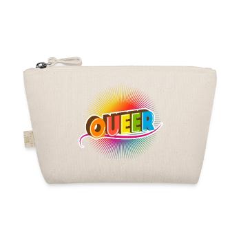 Bright Queer Typography Pride Month LGBTQ - Organic Pouch - nature - Front