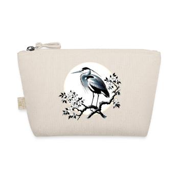 Grey White Heron Japanese Japan - Organic Pouch - nature - Front