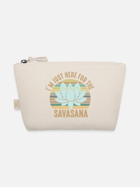 I'm Just Here For The Savasana Cool Yoga Retro - Bio-Täschchen - Natur