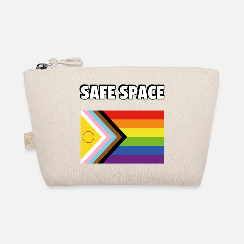 SAFE SPACE Inclusive Pride Progress Flag Organic Pouch
