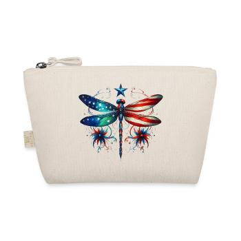 Patriotic Dragonfly Wings Artwork - Organic Pouch - nature - Front