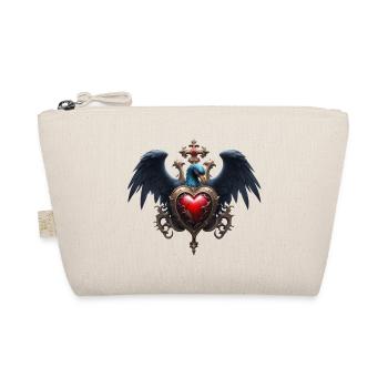 Élégant coeur gothique avec oiseau fantastique. - Trousse biologique - nature - Devant