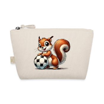 cheerful squirrel, playing football - Organic Pouch - nature - Front