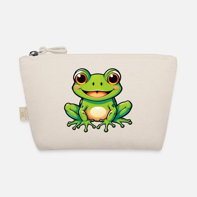 Cute Kids Cartoon Frog Organic Pouch