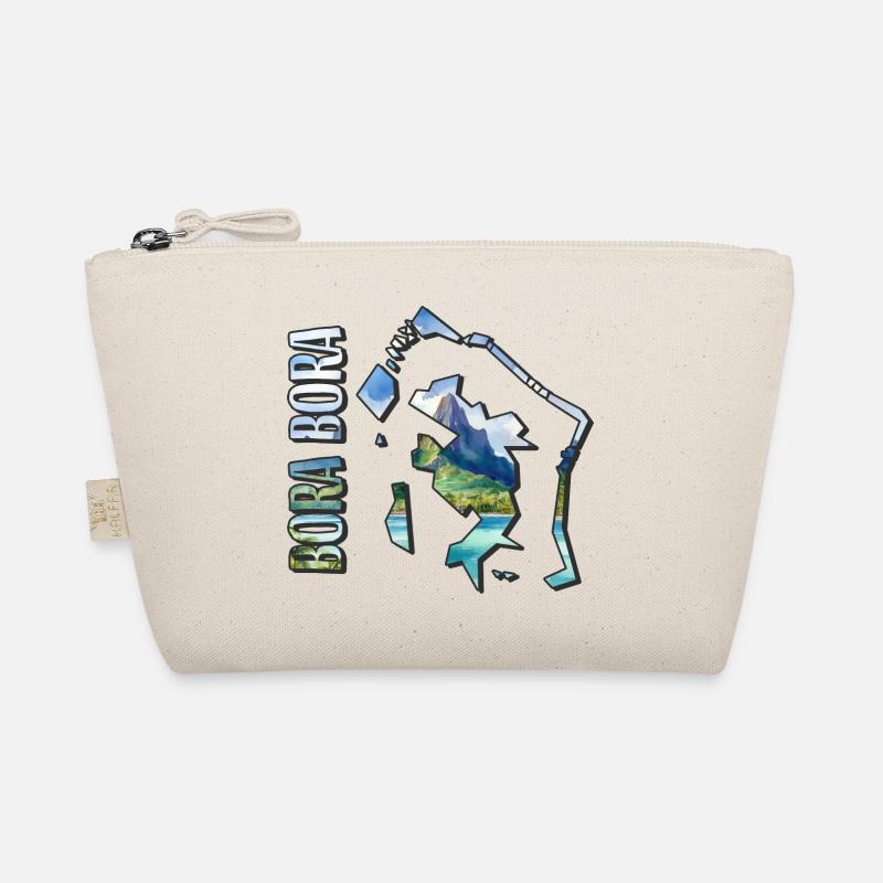 Watercolor Map Bora Bora Organic Pouch