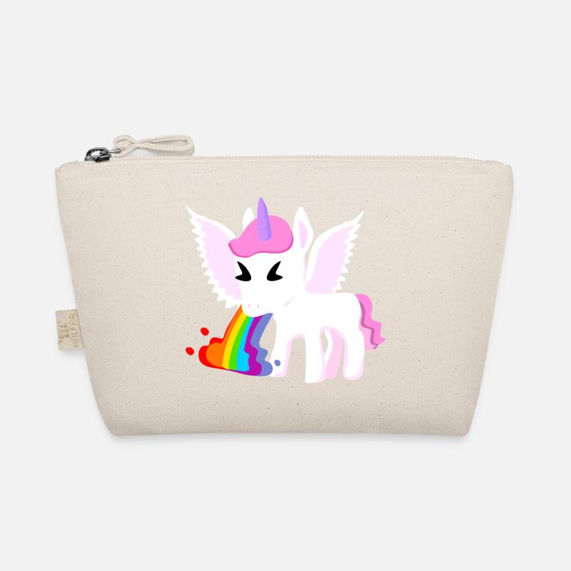 Einhorn Regenbogenspucke - Bio-Täschchen - Natur
