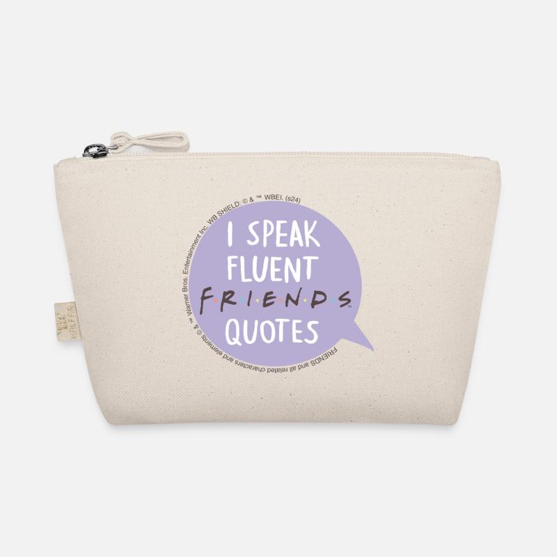 Friends I Speak Fluent Quotes Text Bubble Design Organic Pouch