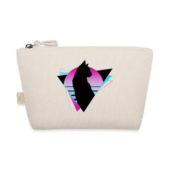 Katze Neon Geometrisch Silhouette Umriss Bunt - Bio-Täschchen - Natur - Vorne