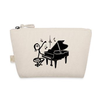 Stickmen piano player - Organic Pouch - nature - Front