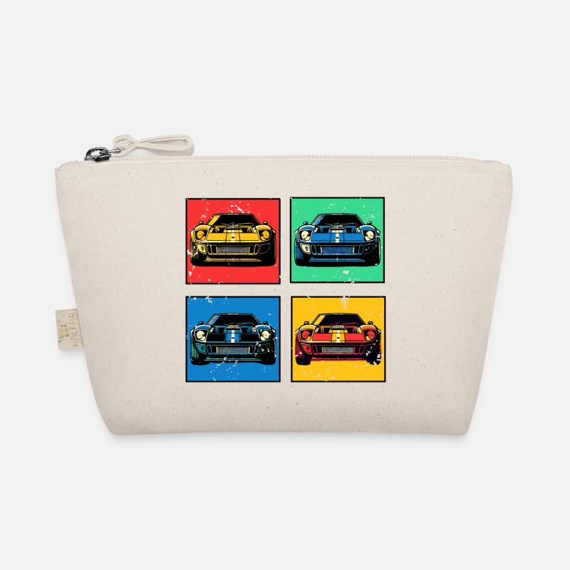 Retro Autos - Bio-Täschchen - Natur
