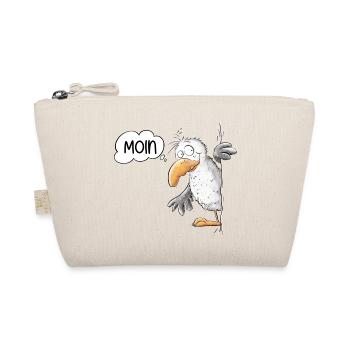 Moin Spruch Möwe Tiermotiv - Bio-Täschchen - Natur - Vorne