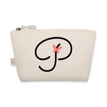 Letter P Butterfly Letter - Organic Pouch - nature - Front