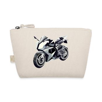 Futuristic motorcycle in geometric design - Organic Pouch - nature - Front
