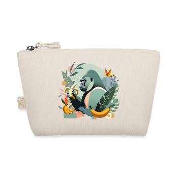 Fier gorille avec banane en environnement tropical - Trousse biologique - nature - Devant