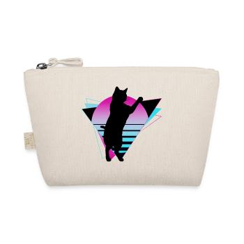 Katze Neon Geometrisch Silhouette Umriss Bunt - Bio-Täschchen - Natur - Vorne