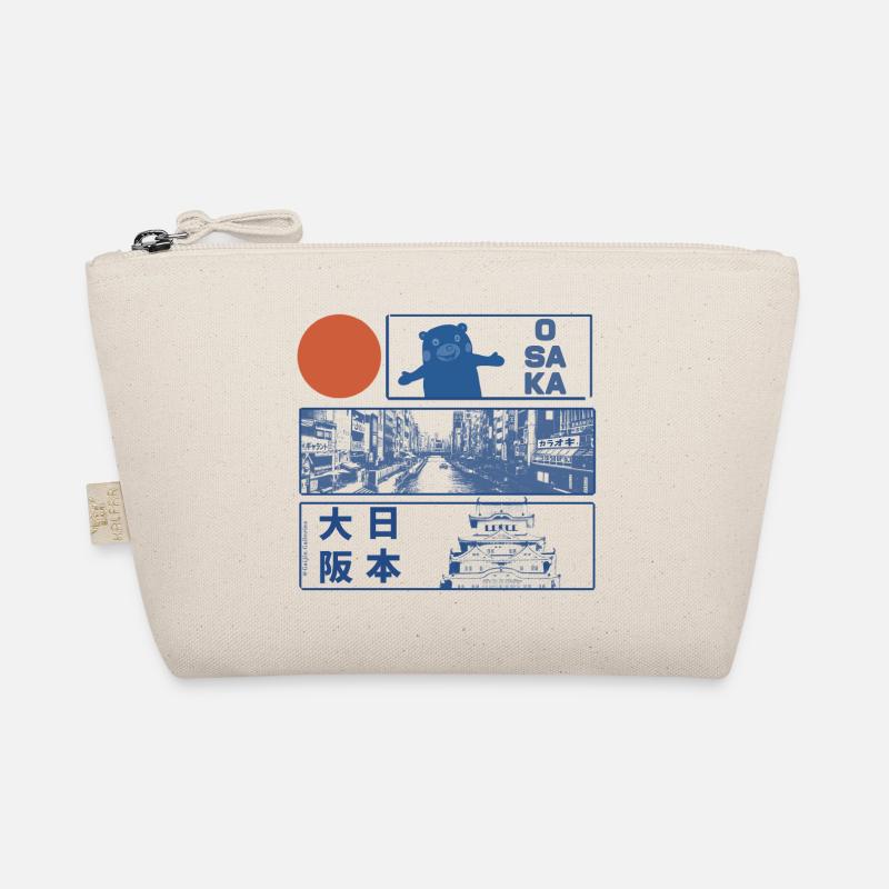 Osaka Japan Mono - Bio-Täschchen - Natur
