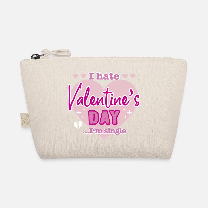 I hate valentine`s day Bio-Täschchen