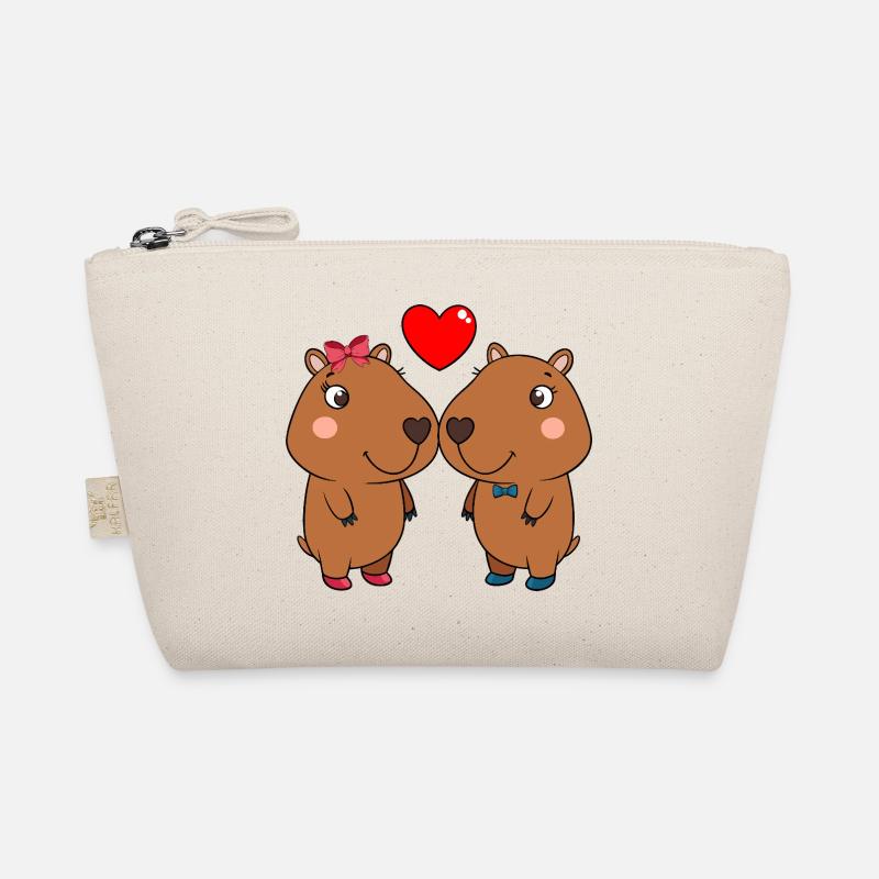 Duo d’animaux mignons avec cœur Trousse biologique