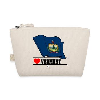 Flagge Vermont Herz VERMONT - Bio-Täschchen - Natur - Vorne