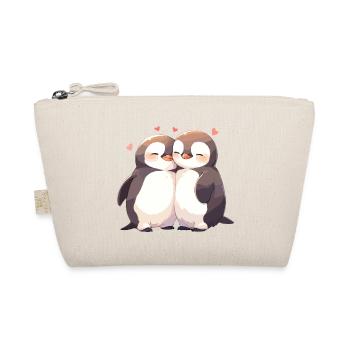 Pingouin Coeur Amour Mignon Câlin Pingouin Amour - Trousse biologique - nature - Devant