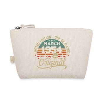 Original March 1954 Birthday Gift March 1954 - - Organic Pouch - nature - Front