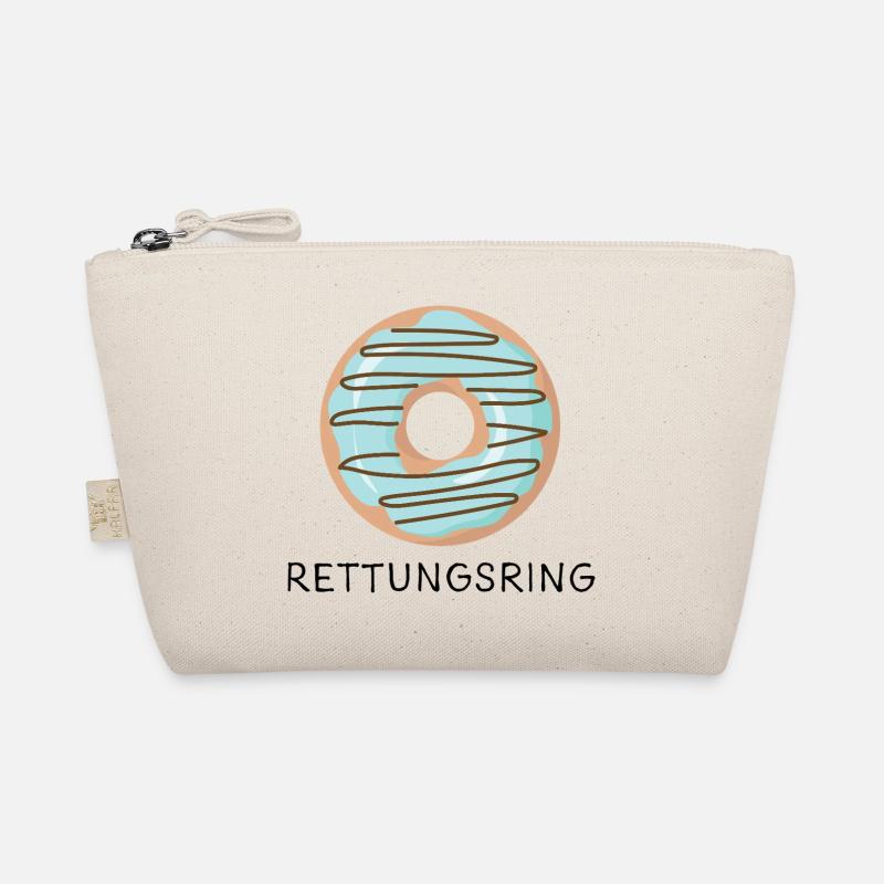 Donut Rettungsring sw - Bio-Täschchen - Natur